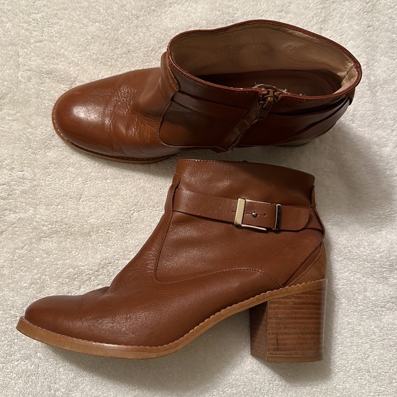Hobbs London Tan Brown Leather Ankle Boots Made in Spain Size 41 - Picture 8 of 15